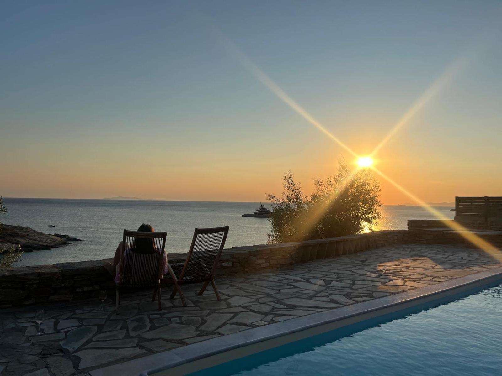 Sunset Villa With Swimming Pool At Tzia Ligia  Экстерьер фото